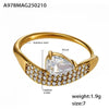 Finger Ring Titanium Steel Geometric Light Luxury 18K Gold Plated