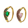 Finger Ring Titanium Steel Geometric Light Luxury 18K Gold Plated