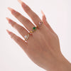 Finger Ring Titanium Steel Geometric Light Luxury 18K Gold Plated