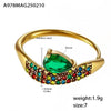 Finger Ring Titanium Steel Geometric Light Luxury 18K Gold Plated