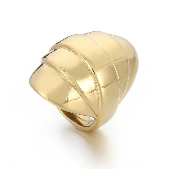 Finger Ring Titanium Steel Geometric Polishing