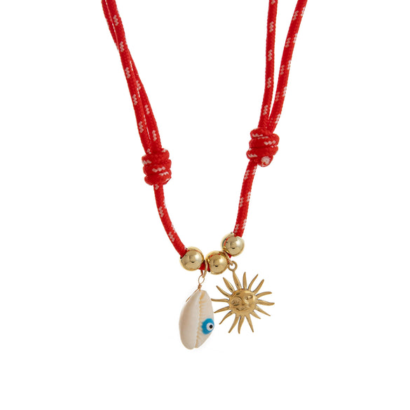 Fish Necklace Copper Stainless Steel Geometric Pattern Electroplated Retro Colorful Beads