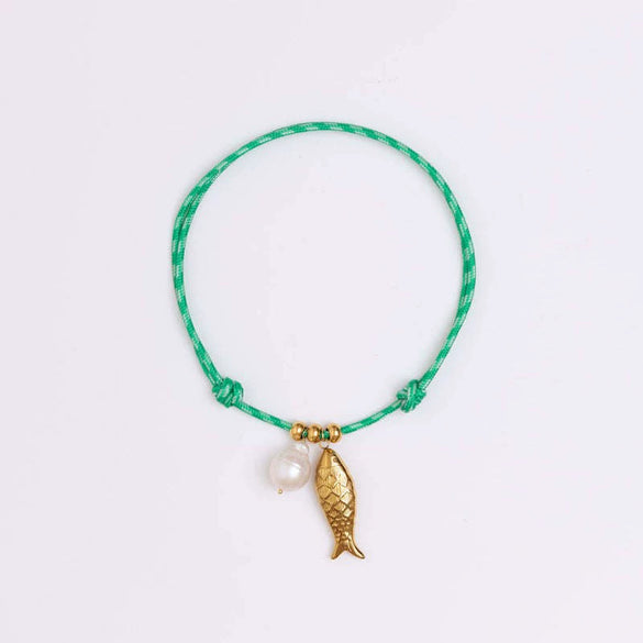 Fish Necklace Copper Stainless Steel Geometric Pattern Electroplated Retro Colorful Beads