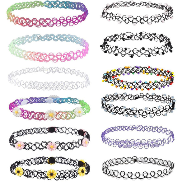 Fishing Line Pattern Women's Fashion Geometric Choker Necklace Set