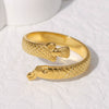 Fishshaped Stainless Steel Women's Open Ring With Animal Zodiac Pattern And Electroplating Treatment