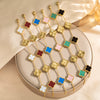 Fiveflower Laser Clover Bracelet For Women Titanium Steel 18K Real Gold Thick Electroplated In Vacuum Furnace