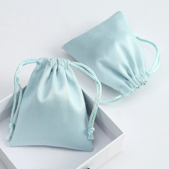 Flannel Drawstring Bag For Jewelry Mobile Power Headset Storage Thermal Transfer Printed