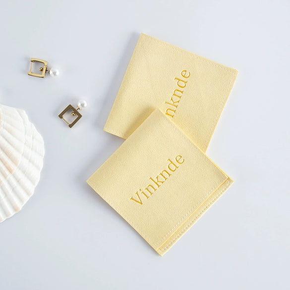 Flannel Envelope Jewelry Gift Bag With Microfiber Bundle Pocket Thermal Transfer Printed