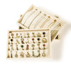 Flannel Jewelry Storage Tray Rectangle Splicing Design For Bracelets Rings Earrings Watches