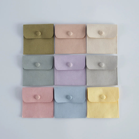 Flannel Velvet Jewelry Storage Bag Doublesided Perforated Snap Wholesale