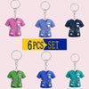 Flat Nurse Uniform Shape Acrylic Car Pendant Christmas Tree Decoration Flat Keychain Jewelry Pendant