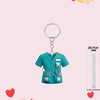 Flat Nurse Uniform Shape Acrylic Car Pendant Christmas Tree Decoration Flat Keychain Jewelry Pendant