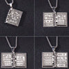 Flip Book Cross Pendant Necklace Stainless Steel Geometric Gothic Genderless Style