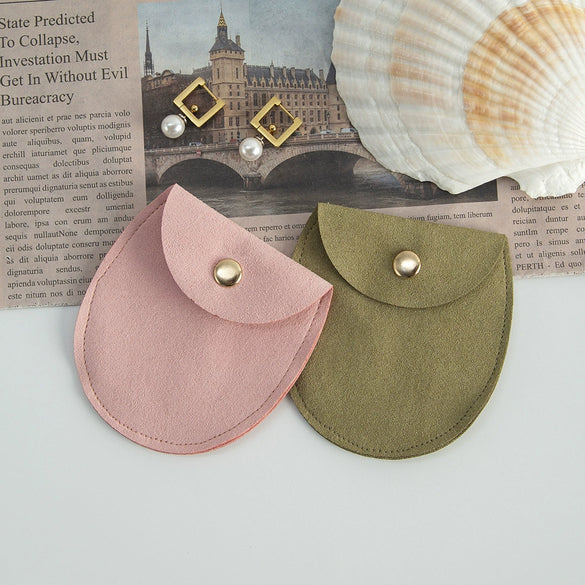 Flip Snap Buckle Cloth Jewelry Bag For Storage And Small Gift