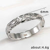 Floating Carved Rose Copper Ring With 14K Gold Plated Electroplating For Women