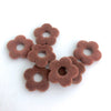 Flocked Velvet Fivepetal Flower Throughhole Beads Jewelry Earrings Nail Accessories Material Retro Style