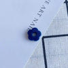 Flocked Velvet Fivepetal Flower Throughhole Beads Jewelry Earrings Nail Accessories Material Retro Style
