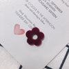 Flocked Velvet Fivepetal Flower Throughhole Beads Jewelry Earrings Nail Accessories Material Retro Style