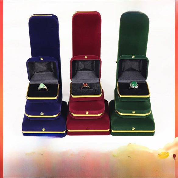 Flocking Jewelry Packaging Box For Rings Necklaces And Bracelets Made Of Plastic