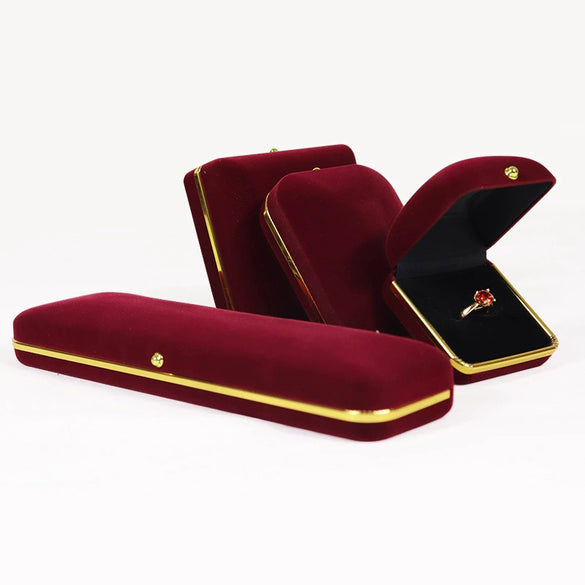 Flocking Jewelry Packaging Box For Rings Necklaces And Bracelets Made Of Plastic