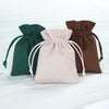 Flocking Velvet Jewelry Storage Bag Drawstring Small Corset Pocket Text Play