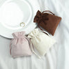 Flocking Velvet Jewelry Storage Bag Drawstring Small Corset Pocket Text Play