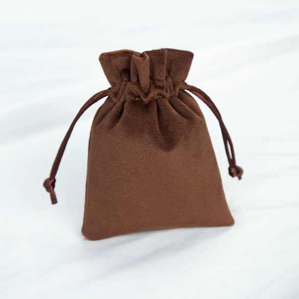 Flocking Velvet Jewelry Storage Bag Drawstring Small Corset Pocket Text Play