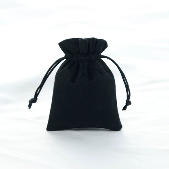 Flocking Velvet Jewelry Storage Bag Drawstring Small Corset Pocket Text Play