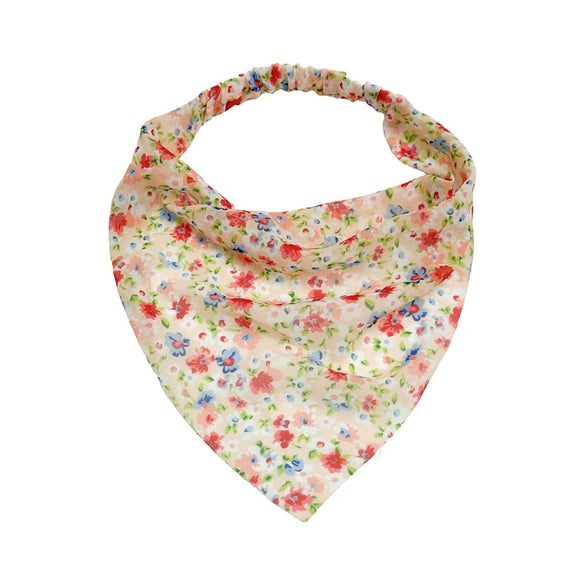 Floral Chiffon Geometric Triangle Scarf And Hair Band Women's Hair Accessories