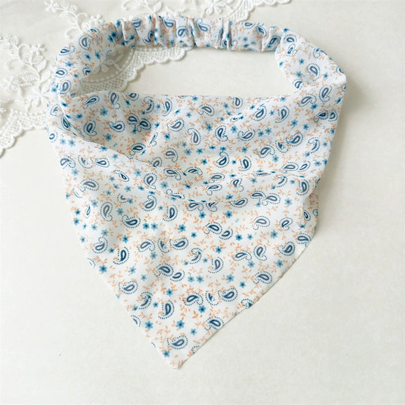 Floral Chiffon Geometric Triangle Scarf And Hair Band Women's Hair Accessories