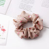 Floral Chiffon Scrunchie Hair Tie Handmade Highelastic Fabric Hair Accessory Wholesale