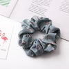 Floral Chiffon Scrunchie Hair Tie Handmade Highelastic Fabric Hair Accessory Wholesale