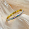 Floral Enamel Cloisonné Open Cuff Bracelet With Retro Decorative Finish Statement Accessory