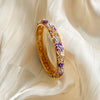 Floral Enamel Patchwork Bracelet With Small Flower Details Retro Plated Fashion Jewelry Accessory