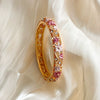 Floral Enamel Patchwork Bracelet With Small Flower Details Retro Plated Fashion Jewelry Accessory