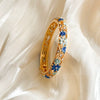 Floral Enamel Patchwork Bracelet With Small Flower Details Retro Plated Fashion Jewelry Accessory