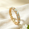 Floral Hollow Carved Cloisonné Enamel Bangle With Plated Finish Modern Minimalist Wholesale Jewelry