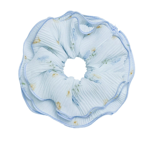 Floral Multilayer Scrunchie For Women Fabric Handmade Sweet Style Hair Tie