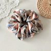 Floral Ribbon Scrunchie Hair Tie Handmade Fabric Women's Hair Accessory