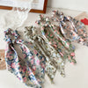 Floral Ribbon Scrunchie Hair Tie Handmade Fabric Women's Hair Accessory