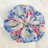 Floral Scrunchie Hair Accessory For Women Handmade Fabric Vacation Style