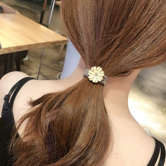 Flower Bee Hair Accessories Alloy Handmade High Elasticity Women's Headwear Hair Rope