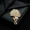 Flower Brooch Zinc Alloy Pearl Electroplating Women's Elegant Fashion Accessories