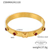 Flower Butterfly Zircon Czech Glass Stainless Steel 18K Gold Plated Women's Bracelet With High Edition Buckle And Electroplating Treatment