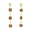 Flower Crystal 316L Stainless Steel Earrings For Women With Electroplating