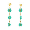 Flower Crystal 316L Stainless Steel Earrings For Women With Electroplating
