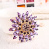 Flower Encrusted Alloy And Acrylic Brooch Electroplated Women's And Unisex Clothing Accessory
