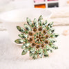 Flower Encrusted Alloy And Acrylic Brooch Electroplated Women's And Unisex Clothing Accessory