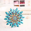 Flower Encrusted Alloy And Acrylic Brooch Electroplated Women's And Unisex Clothing Accessory