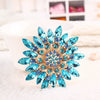 Flower Encrusted Alloy And Acrylic Brooch Electroplated Women's And Unisex Clothing Accessory